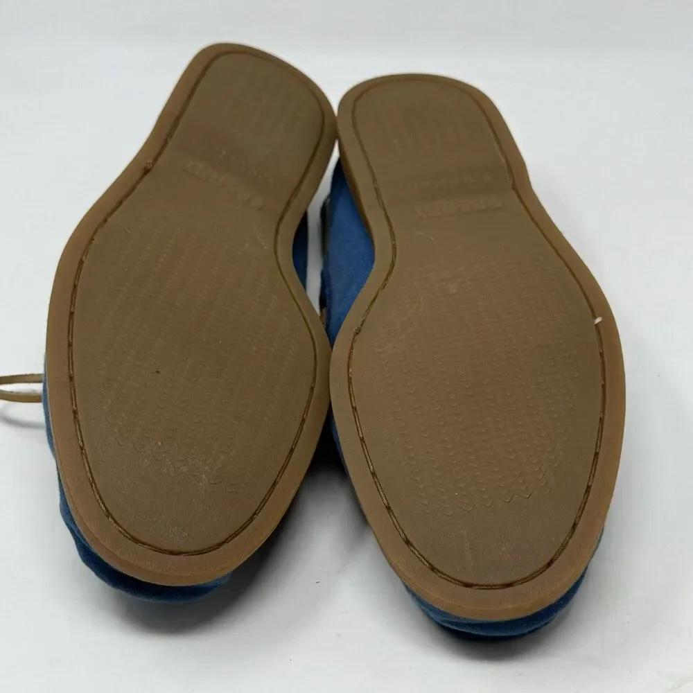 Sperry Top Sider Boat Shoes Mens 11.5 M Blue Canvas Suede 2 Eye Moccasins Preppy